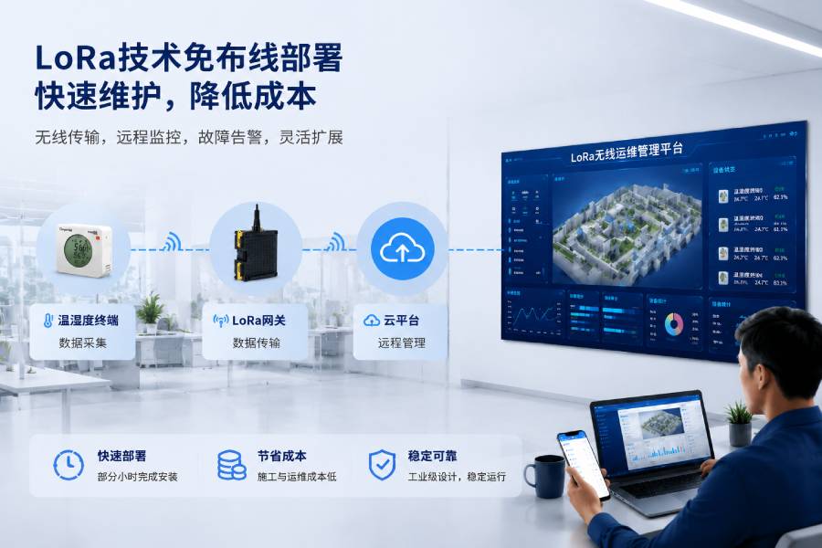 工程師在現場快速部署LoRaWAN設備